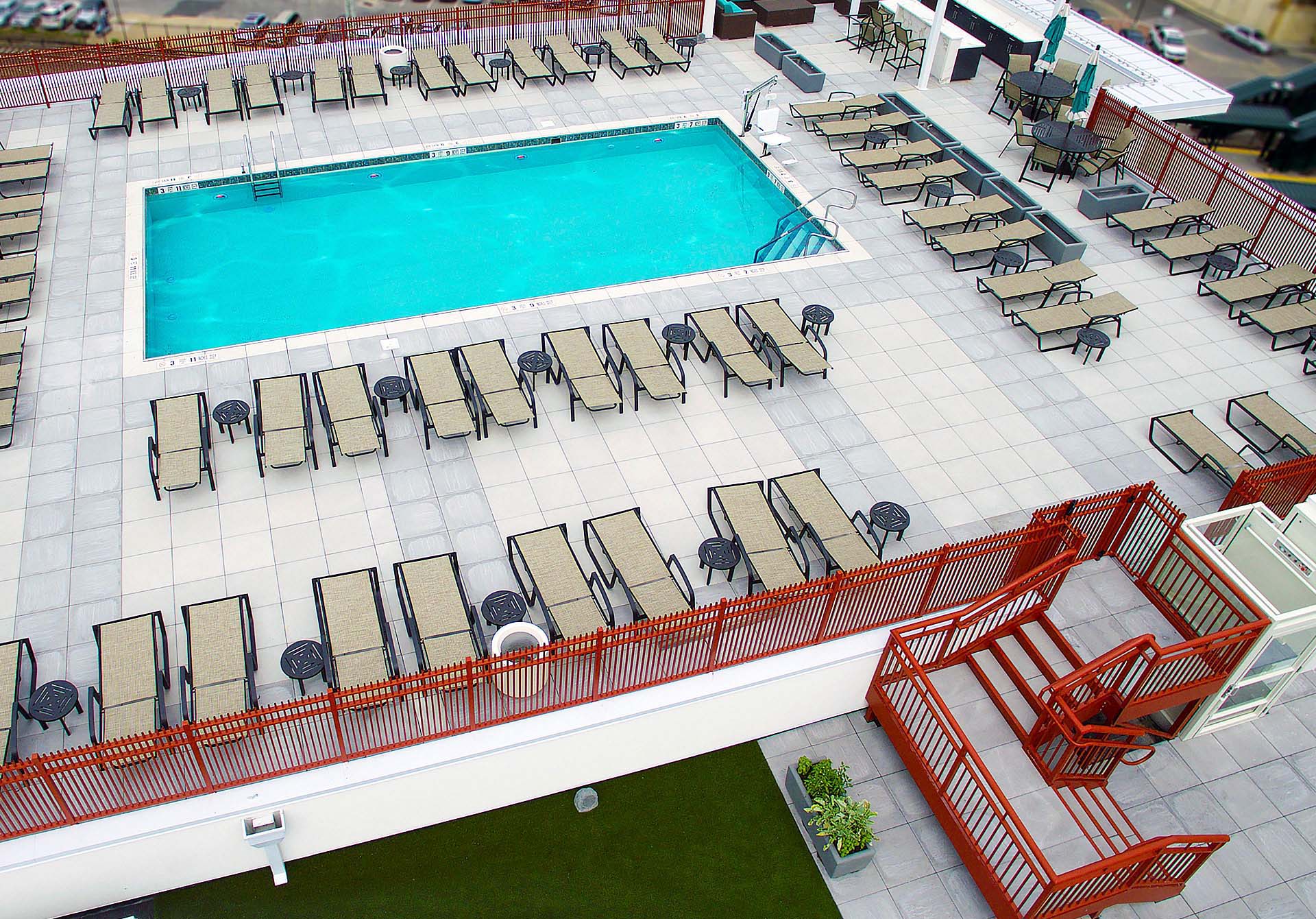 Rooftop Patio Pool Architectural Pavers